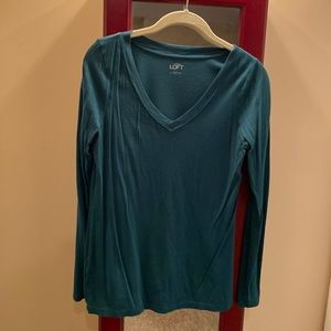 Loft size L green long sleeve T-shirt